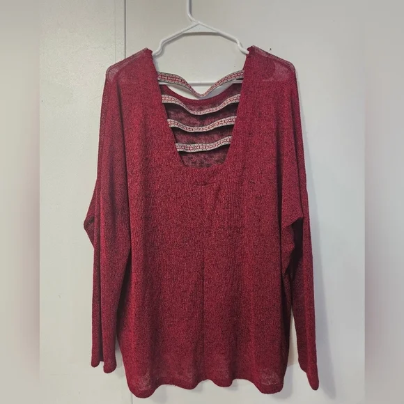 Alya Open Back Maroon Sweater! - Picture 2 of 6